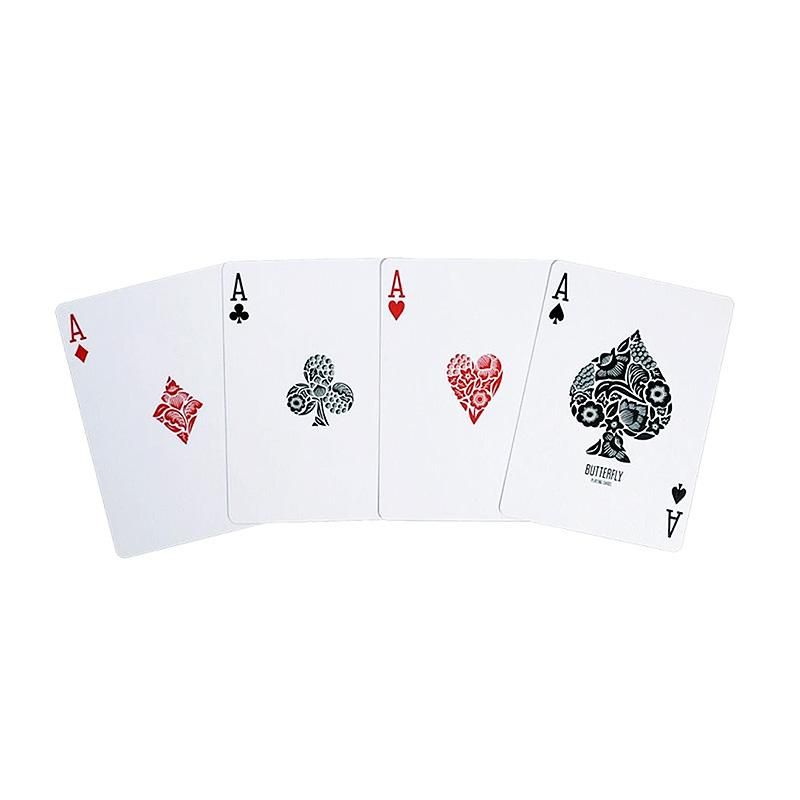 Foto Original 3rd Edition Butterfly Playing Cards  with video tutorials - Red (marked)