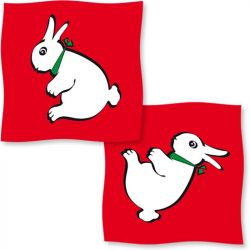 Foto Rabbit-Duck Silk - 90 cm (36 inches) - Red