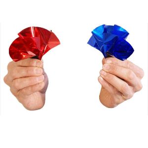 Foto Bare Hand Flower Production - 10 Multicolored Mylar Flowers