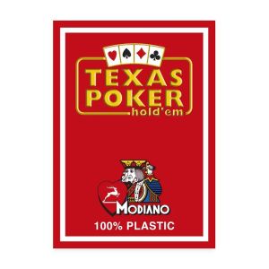 Foto Modiano playing cards - Texas Poker 2 Jumbo index Red